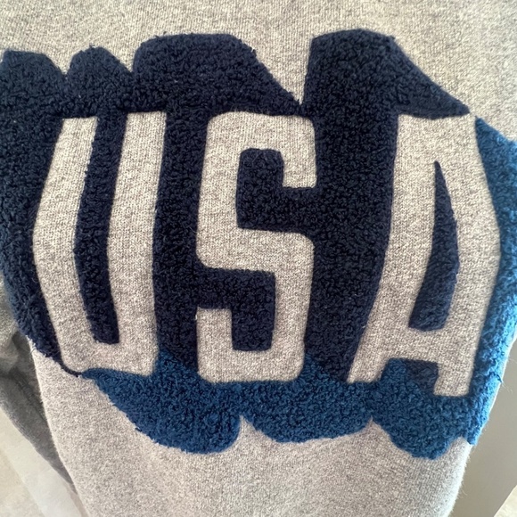 American Eagle USA Sweatshirt Blue & Gray Crew Neck, Size Medium - Picture 3 of 12
